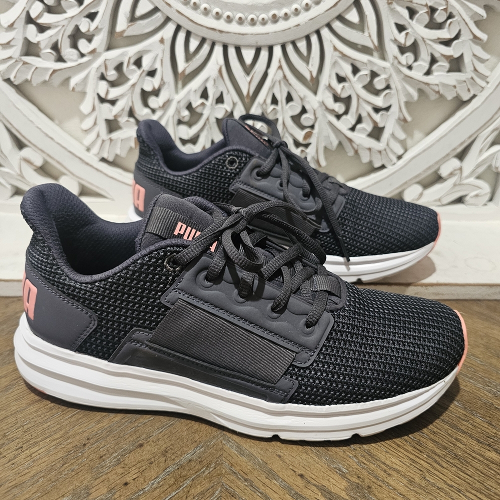 Puma Black Pink Soft Foam Athletic Sneakers Womens 8